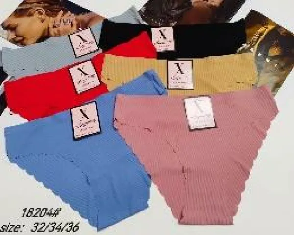 Bikini de algodon acanalado colores lisos