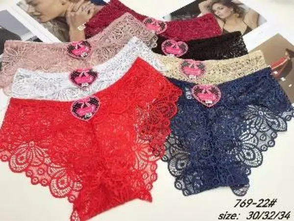 Panty de encaje floral estilo short