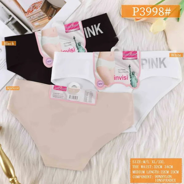 Panti bikini invisible sin costuras de nylon
