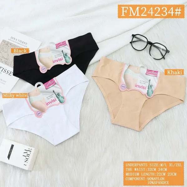 Bikini sin costuras invisible de talle medio