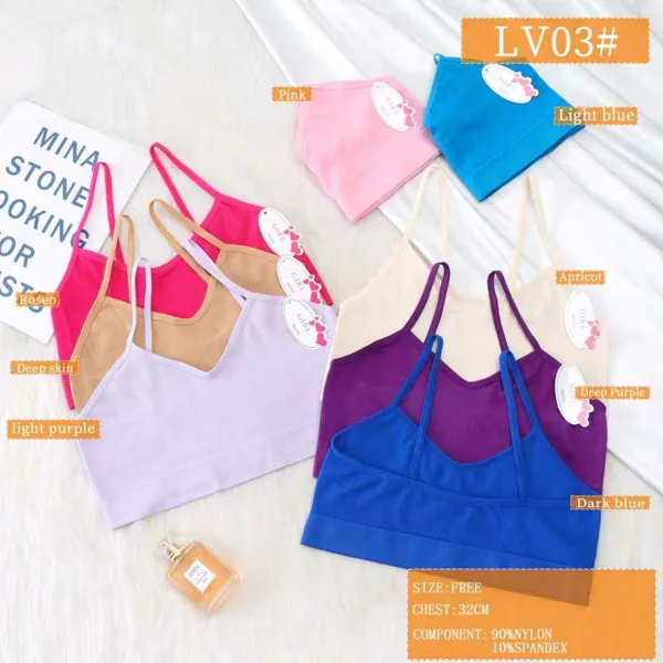 Top bralette de tirantes acanalado