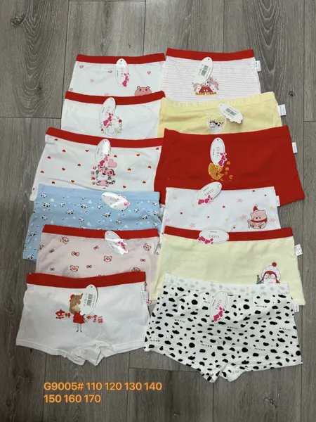 Boxer de nina de algodon con estampado infantil