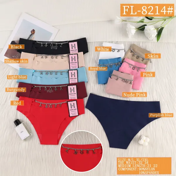 Bikini sin costuras con cadena de letras ANGEL
