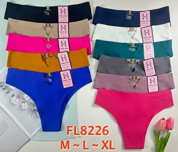 Tanga sin costura lisa de microfibra