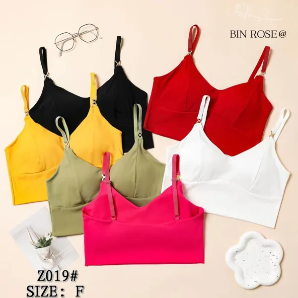 Top bralette de tirantes con copa acolchada
