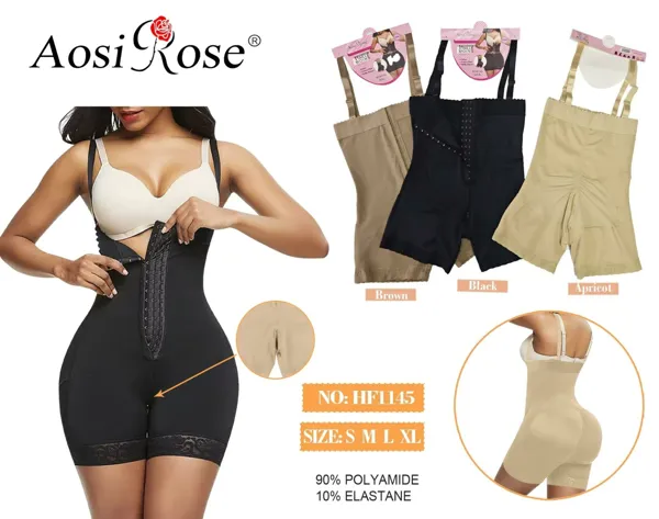 Faja moldeadora de cuerpo completo con broches y tirantes