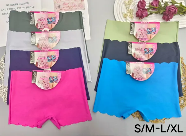 Boxer sin costura invisible con borde ondulado
