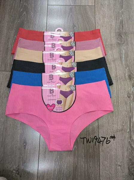 Bikini sin costuras acanalado de talle medio