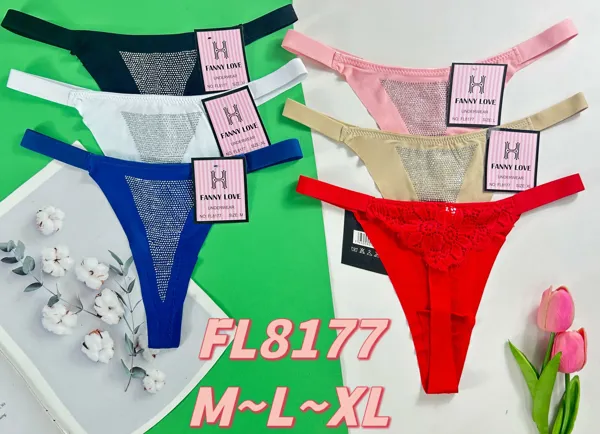 Tanga con pedreria en triangulo