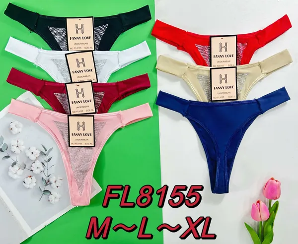 Tanga con brillos de pedreria