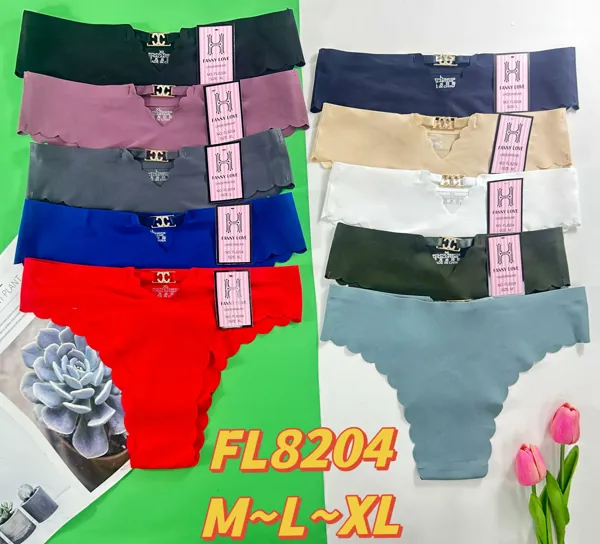 Bikini sin costuras de borde festoneado