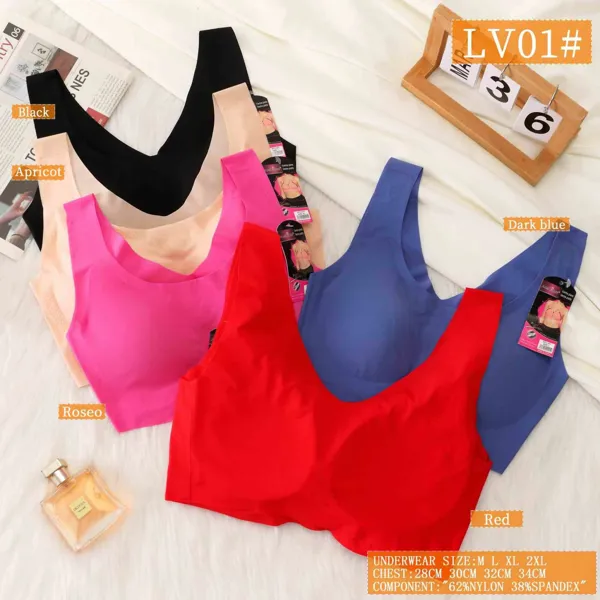 Top bralette sin costuras con copa