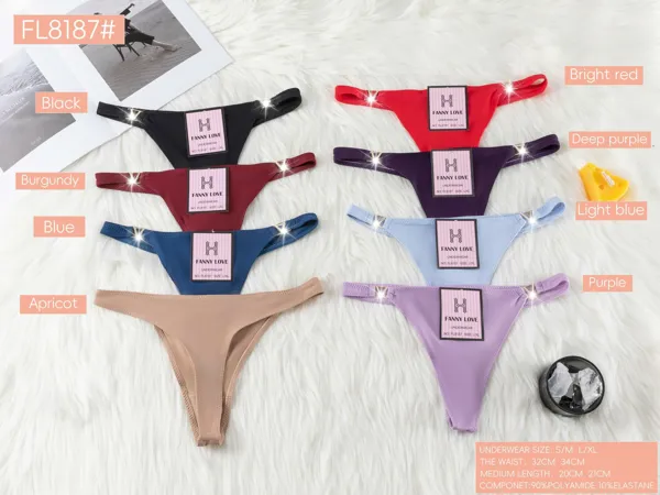 Tanga hilo dental clasica lisa satinada