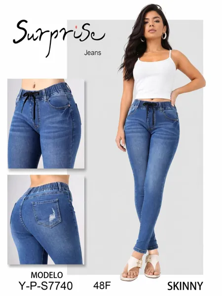 Jeans Skinny con jareta