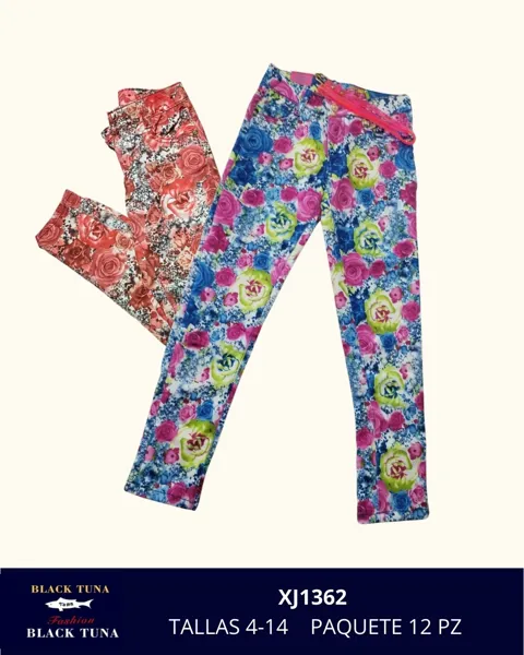 Leggings con estampado floral para niña