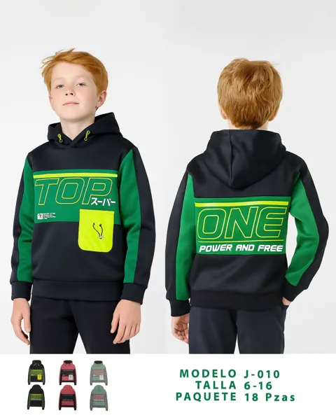 Sudadera con capucha y estampado TOP ONE para niño