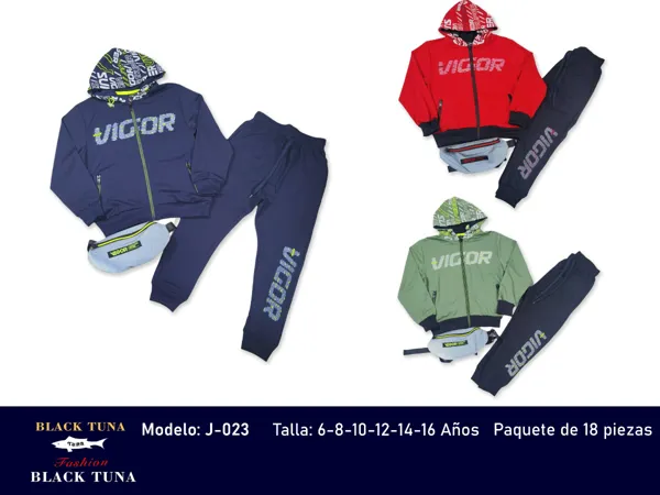 Conjunto de 3 piezas con sudadera con capucha y pantalón, incluye riñonera para niño