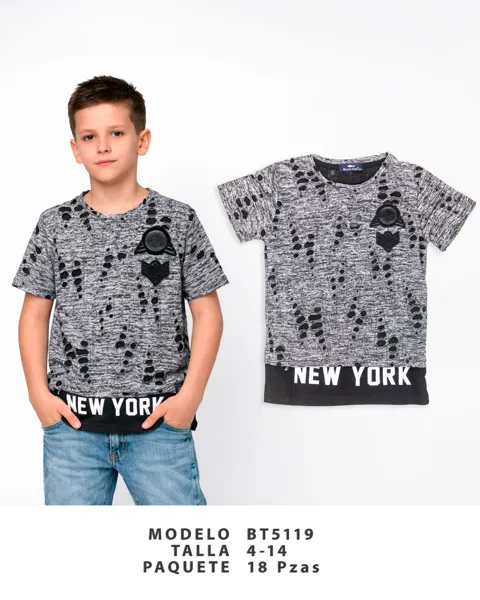 Playera con estampado New York para niño