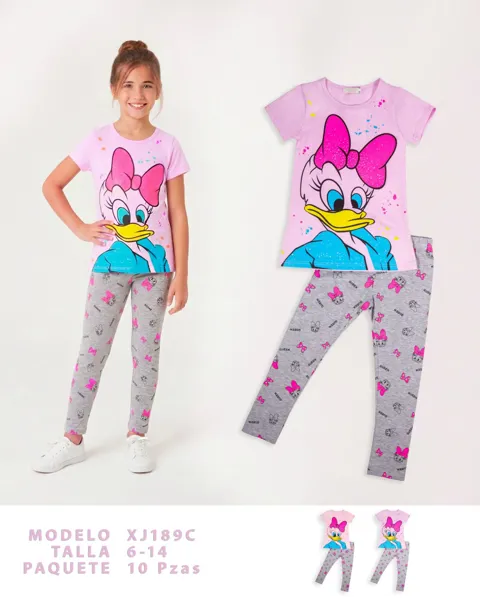Conjunto de 2 piezas con playera de Daisy y leggings para niña