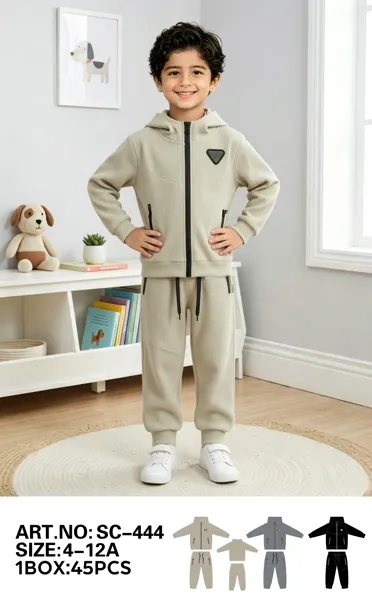 Conjunto de 2 piezas con chamarra de capucha y pantalón jogger para niño