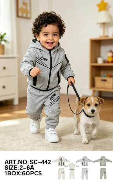 Conjunto deportivo de 2 piezas con chamarra de capucha y cierre y pantalón estilo tech para niño