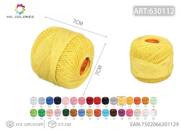 Hilo No.6 12 amarillo limón