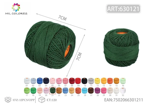 Hilo de encaje No.6 21 verde oscuro