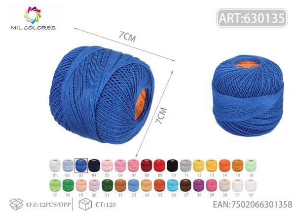 Hilo No.12 3 azul real