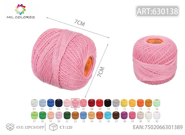 Hilo No.12 6 rosa claro