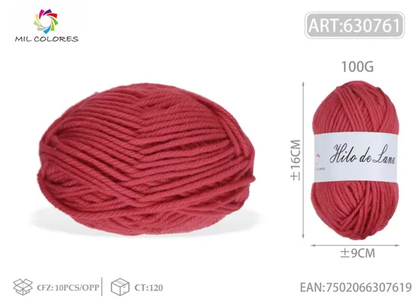 Lana gruesa macarrón 100g amarillo claro