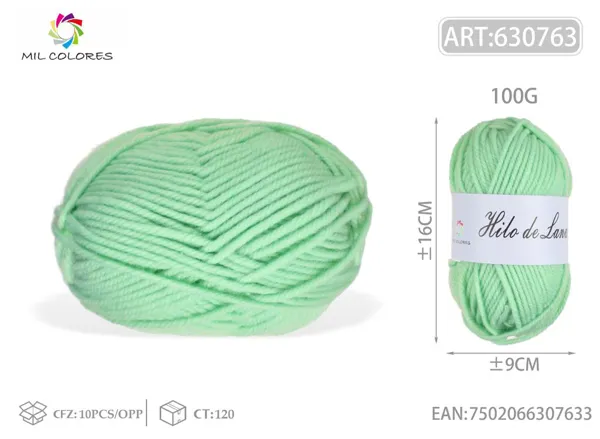 Lana gruesa macarrón 100g lila claro