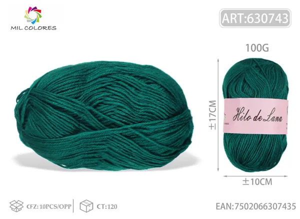 100G hilo de lana fino M18