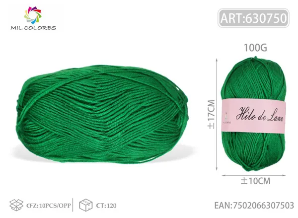 100G hilo de lana fino M25