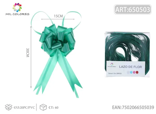 Tirador liso 5cm 04 verde 20pc