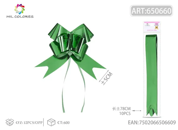 Tirador adhesivo 5*78cm 10pc verde