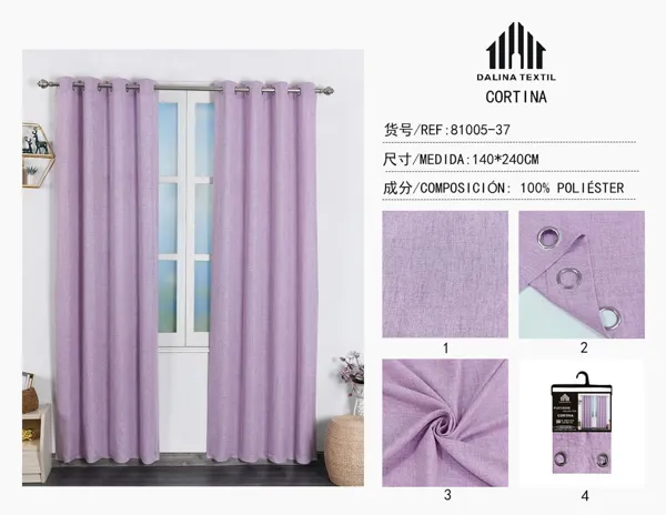 CORTINA DE LINO MORADO 140X240CM