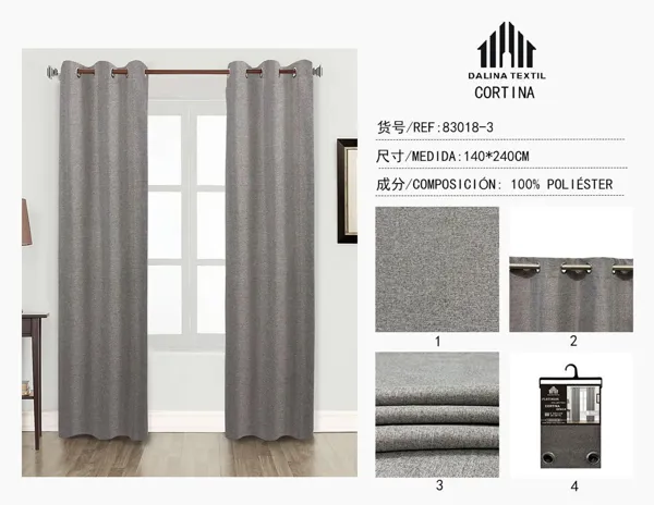 CORTINA OPACAS MARRON 140X240CM