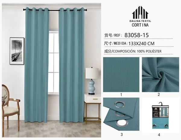 CORTINA OPACAS AZUL MARINO 133X240CM