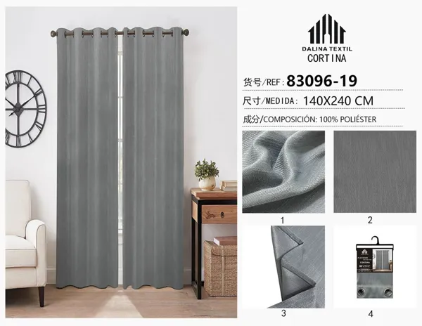 CORTINA LINO GRIS CLARO 140X240CM