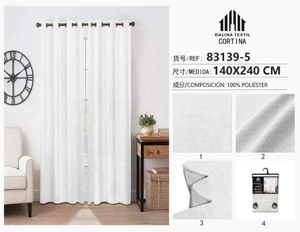 CORTINA LINO BLANCO 140X240CM