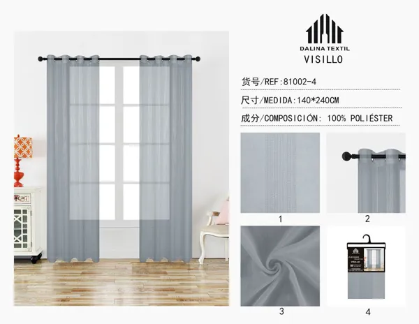 CORTINA DE GASA DOLLY GRIS OSCURO 140X240CM