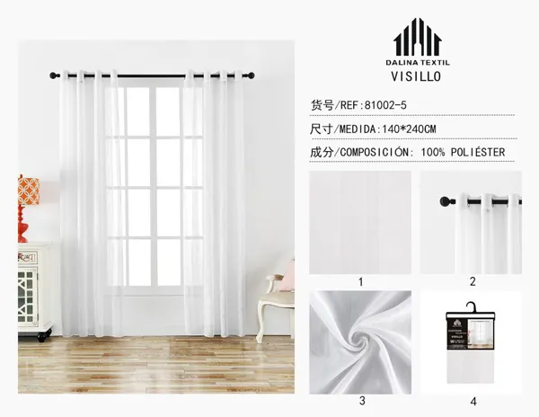 CORTINA DE GASA DOLLY BLANCO 140X240CM