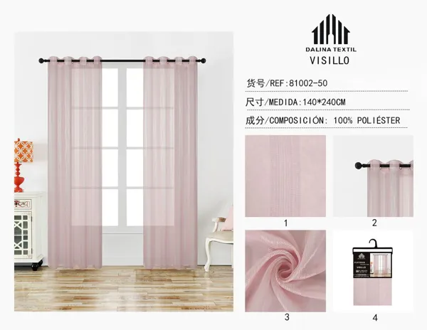CORTINA DE GASA DOLLY ROSA 140X240CM
