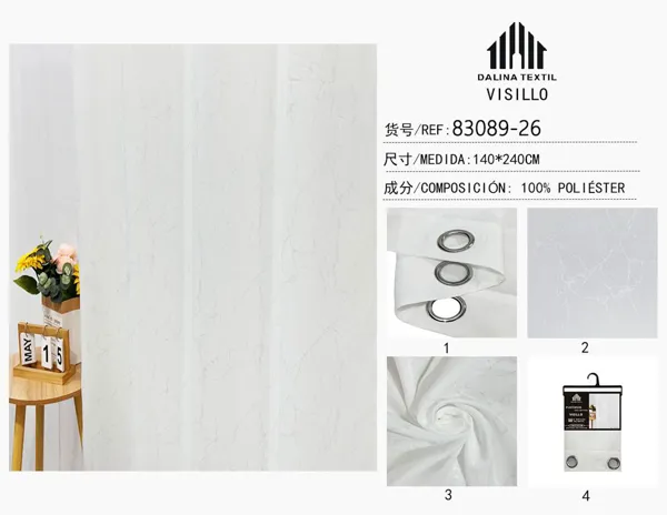 VISILLO GASA PLATA 140X240CM