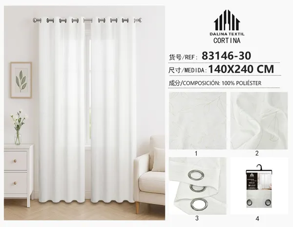 VISILLO ESTAMPADO FOIL DORADO 140X240CM