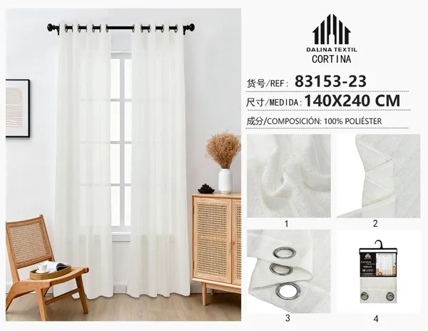 VISILLO CON RAYAS BEIGE 140X240CM
