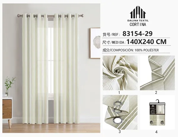 VISILLO CON RAYAS VERDE 140X240CM