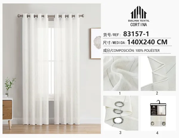 VISILLO CON RAYAS BEIGE 140X240CM
