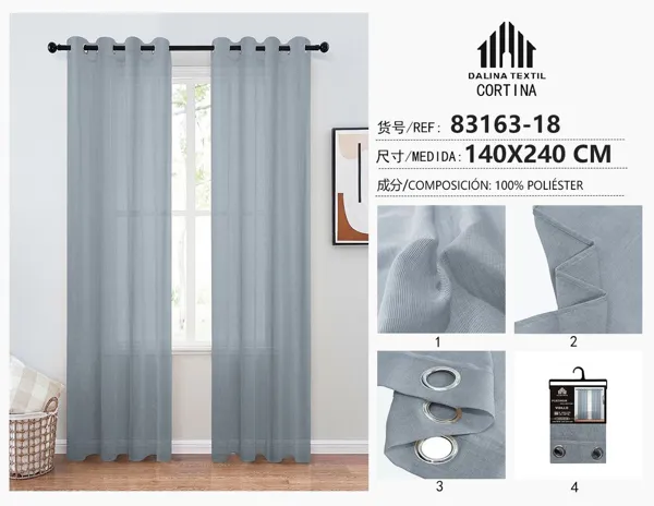 VISILLO HILO TENIDO AZUL 140X240CM