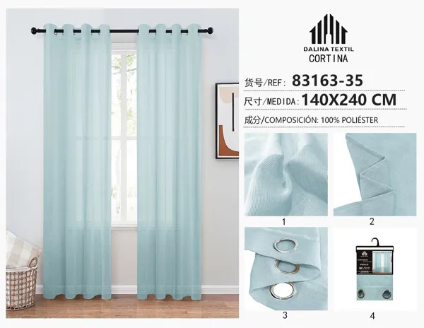 VISILLO HILO TENIDO AZUL CIELO 140X240CM